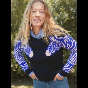 NWT BODEN Zebra sweater MEDIUM